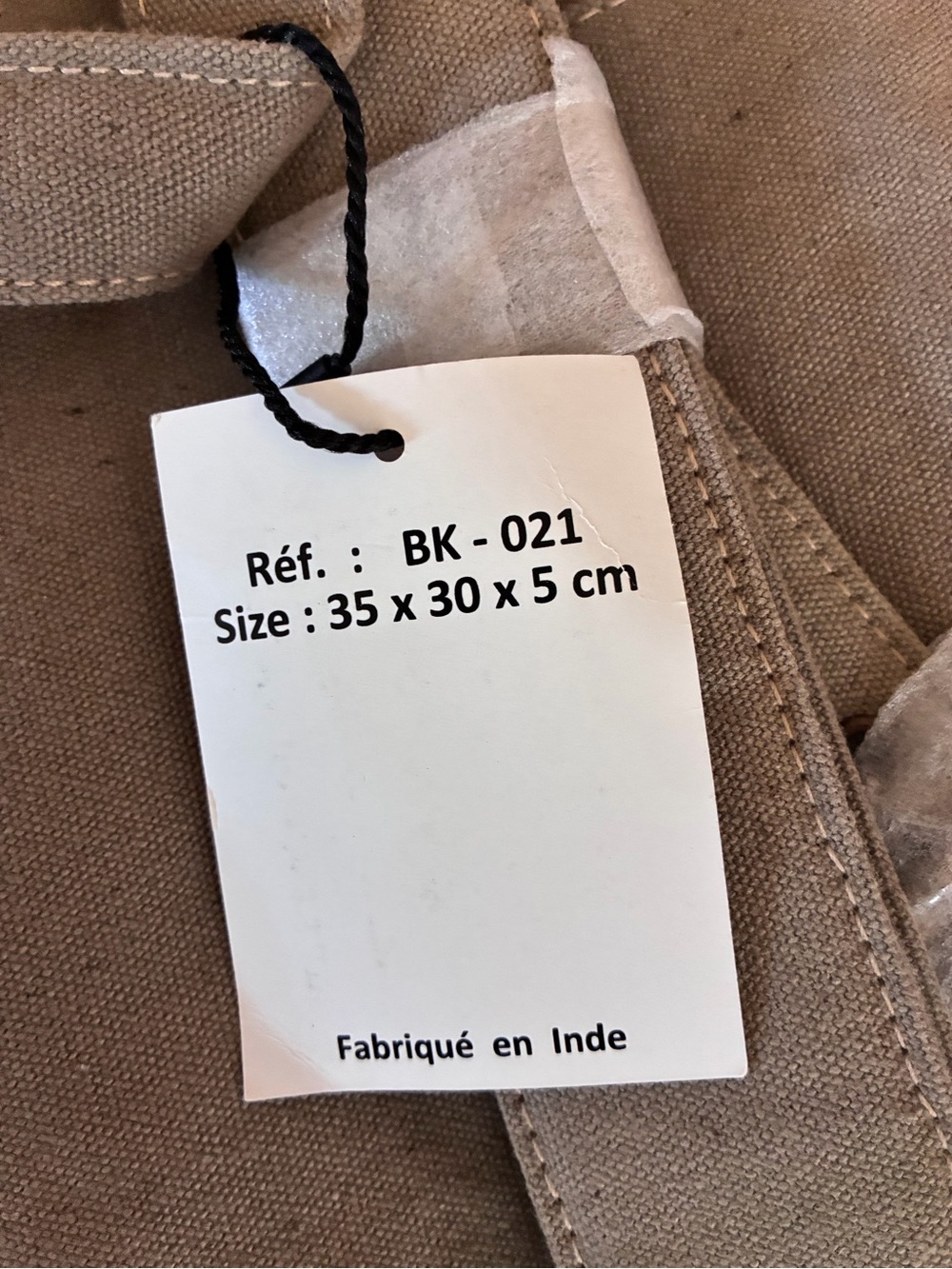 NWT Mustard Colored Leaf Print Canvas Roll-Top Backpack From France 🇫🇷 - Picture 8 of 11